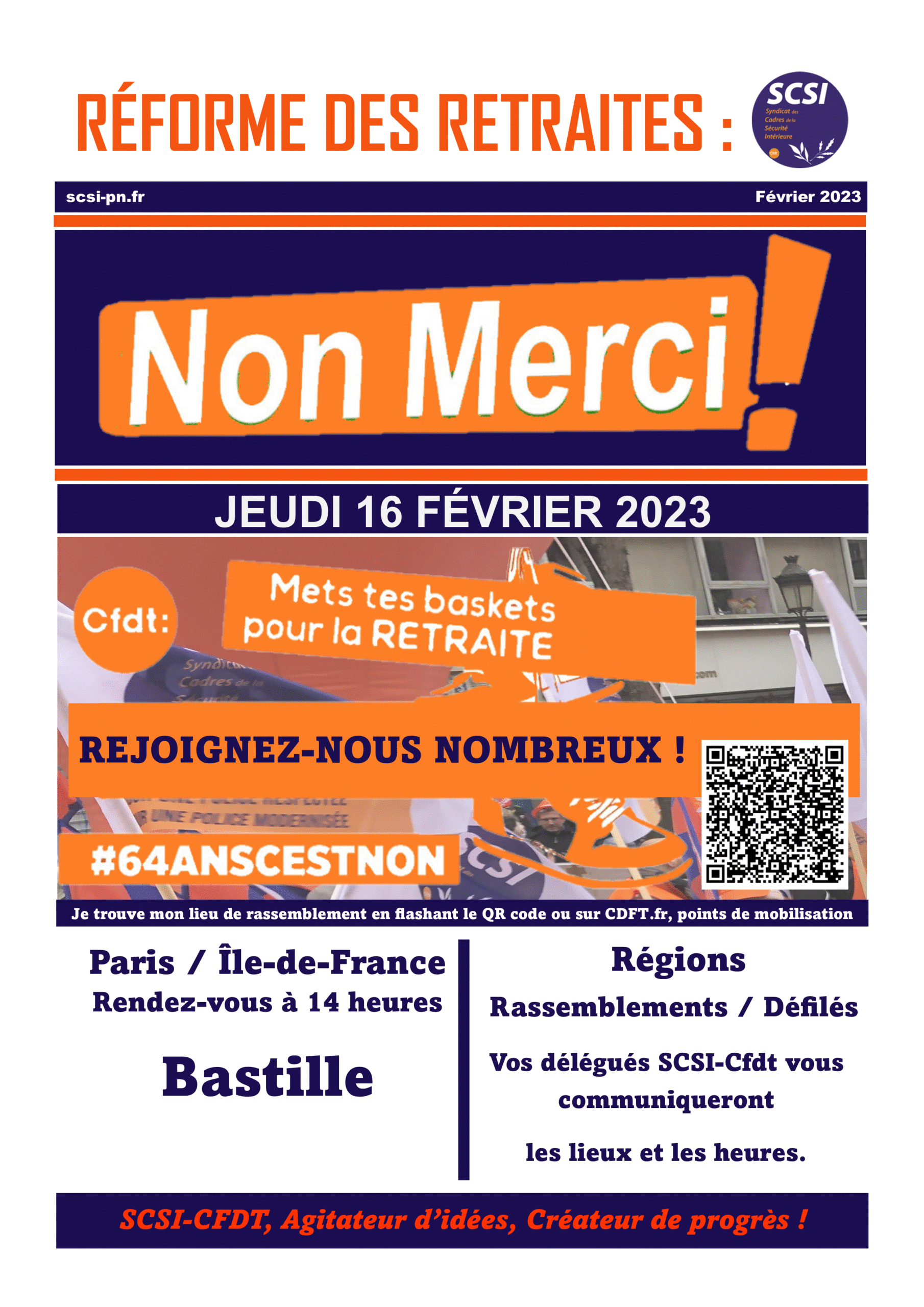 Réforme des retraites. Non merci !