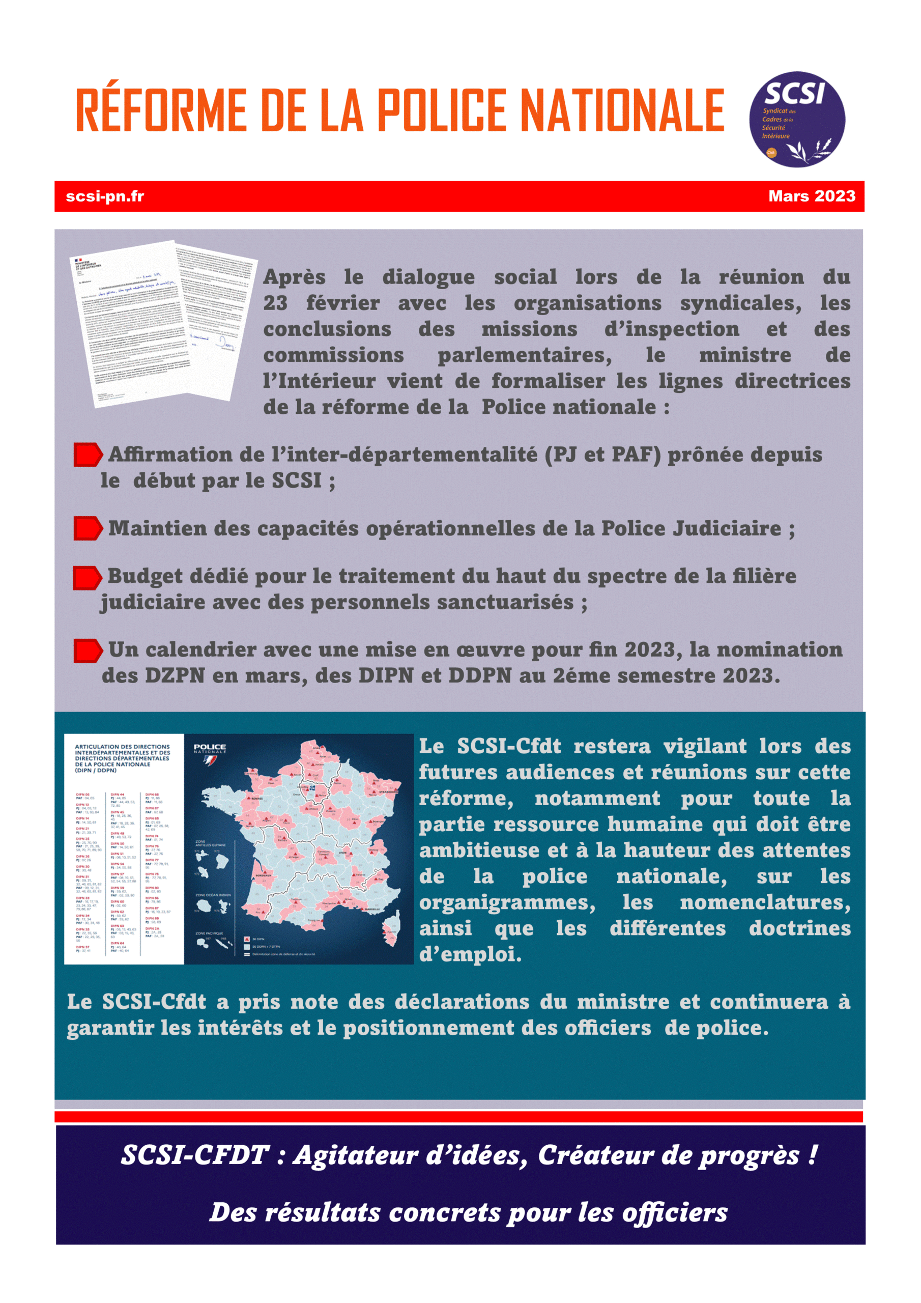 RÉFORME DE LA POLICE NATIONALE : RÉUNION AVEC LE MINISTRE DE L’INTÉRIEUR