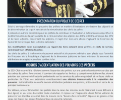 LE SCSI ALERTE SUR LE PROJET DE DÉCRET RELATIF À L’EXTENSION DES POUVOIRS DES PRÉFETS
