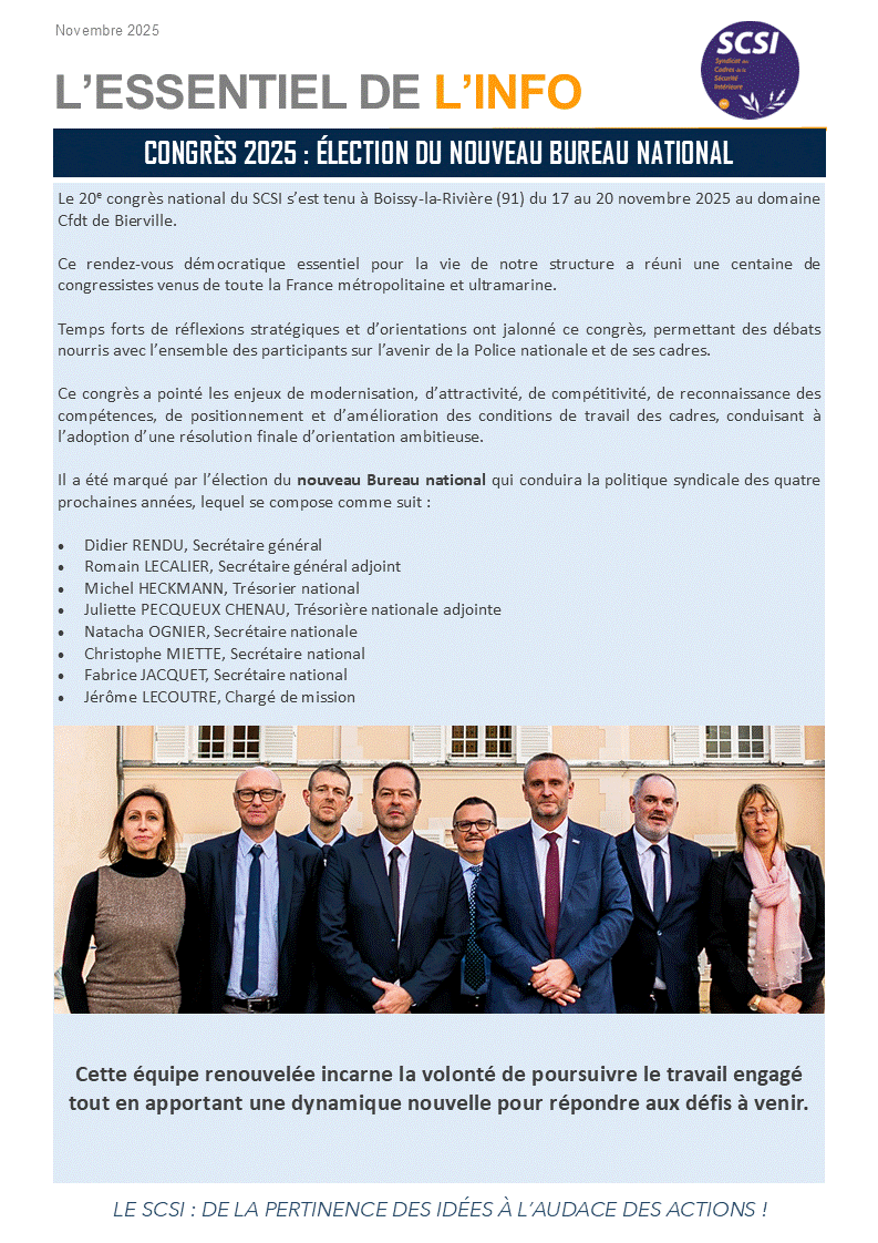 L’ESSENTIEL DE L’INFO – Novembre 2025