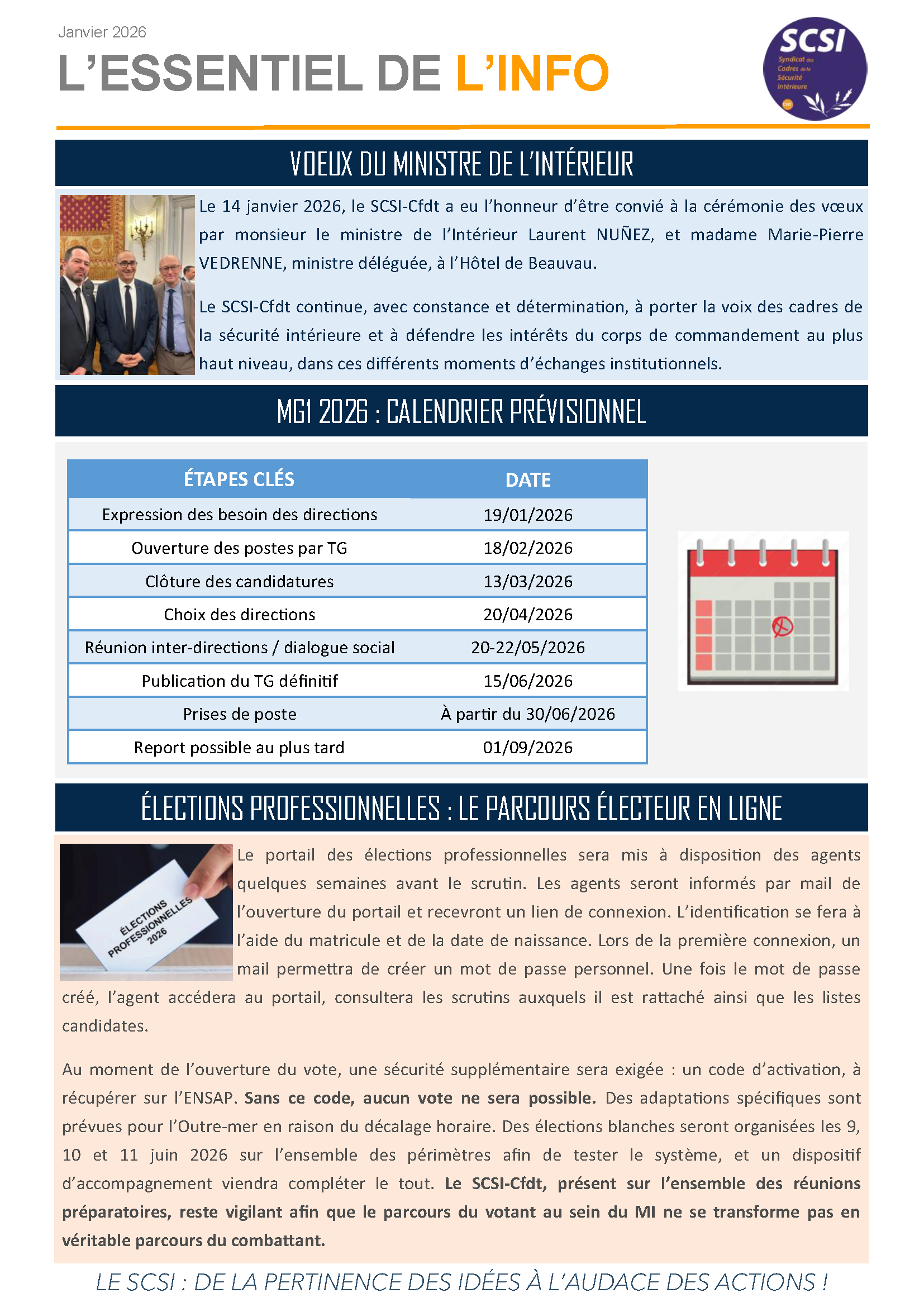 L’ESSENTIEL DE L’INFO – Janvier 2026