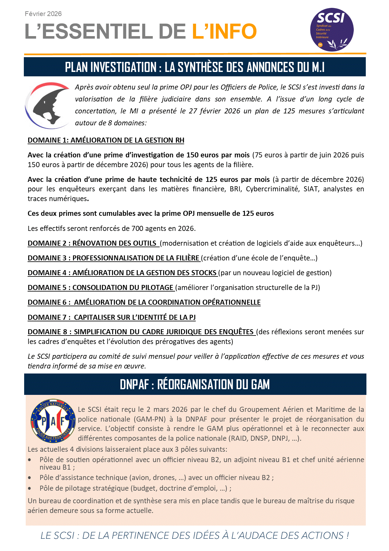 L’ESSENTIEL DE L’INFO – Février 2026