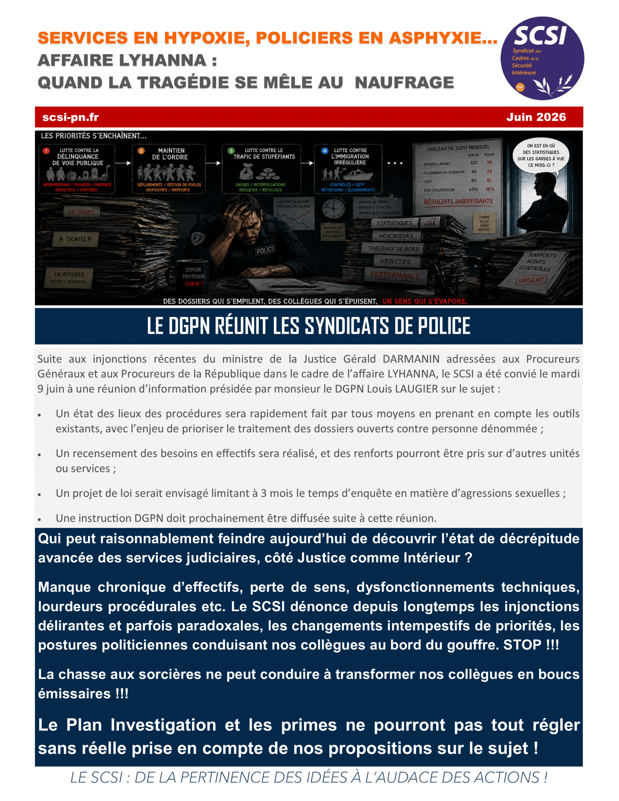 SERVICES EN HYPOXIE, POLICIERS EN ASPHYXIE… AFFAIRE LYHANNA : QUAND LA TRAGÉDIE SE MÊLE AU NAUFRAGE