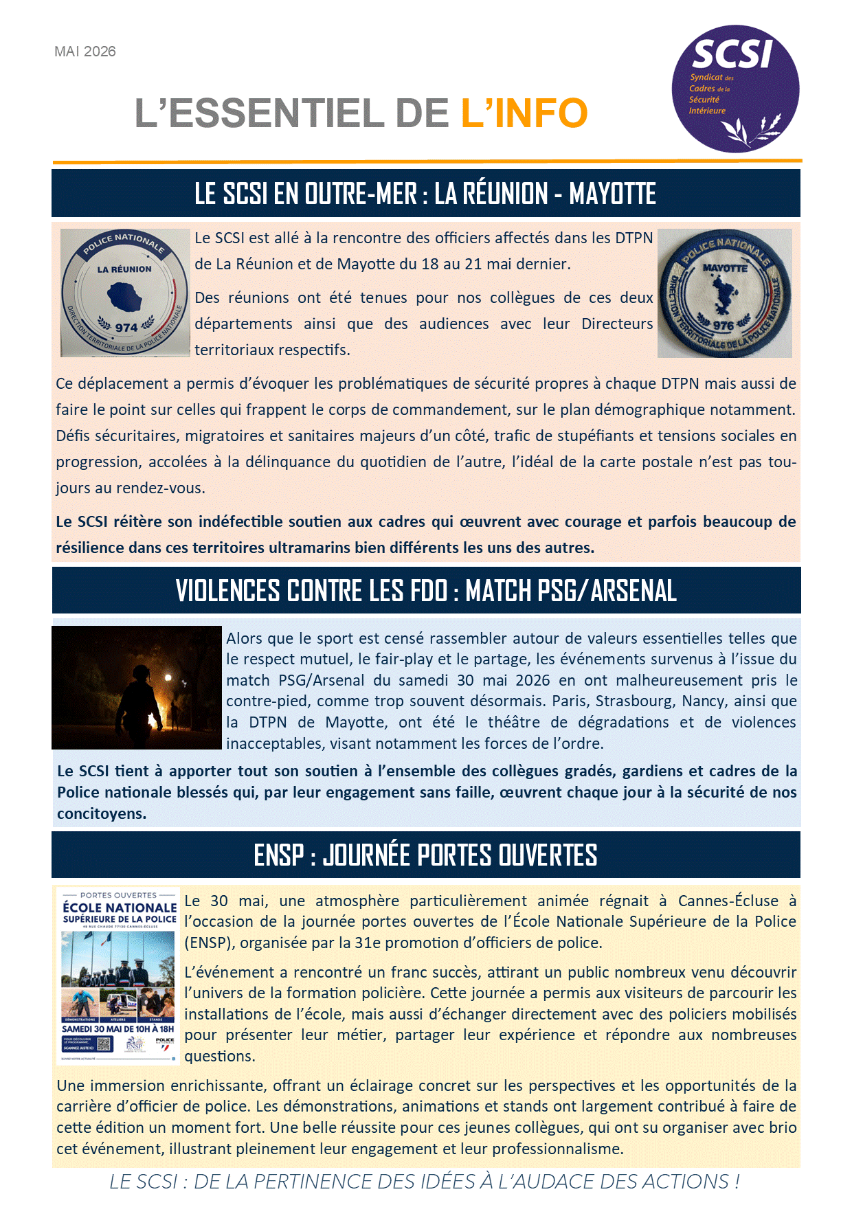 L’ESSENTIEL DE L’INFO – Mai 2026