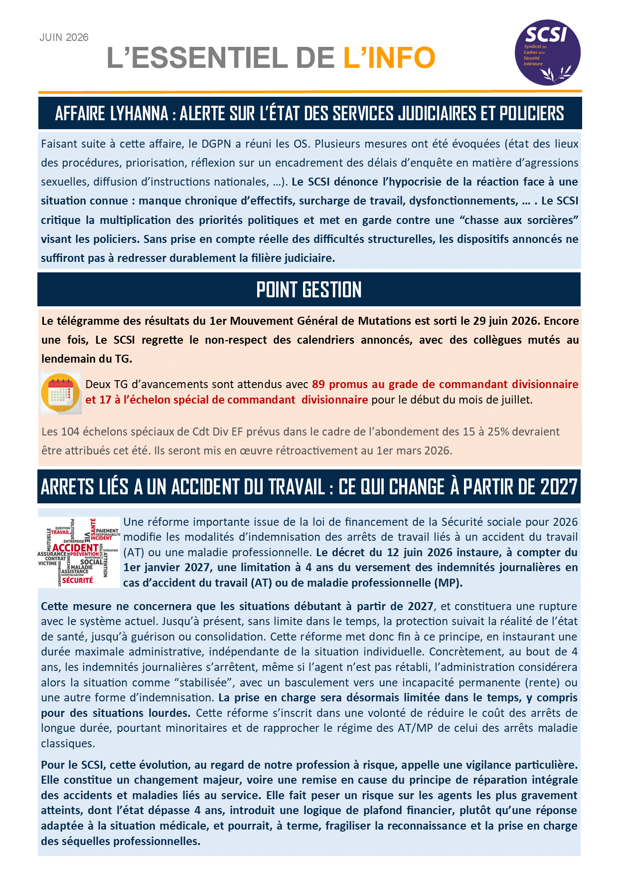 L’ESSENTIEL DE L’INFO – Juin 2026
