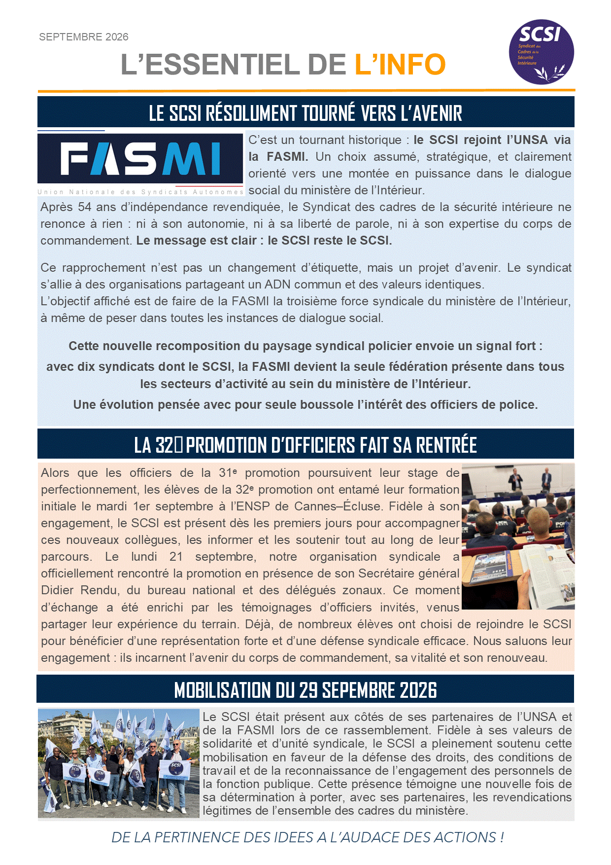 L’ESSENTIEL DE L’INFO – Septembre 2026